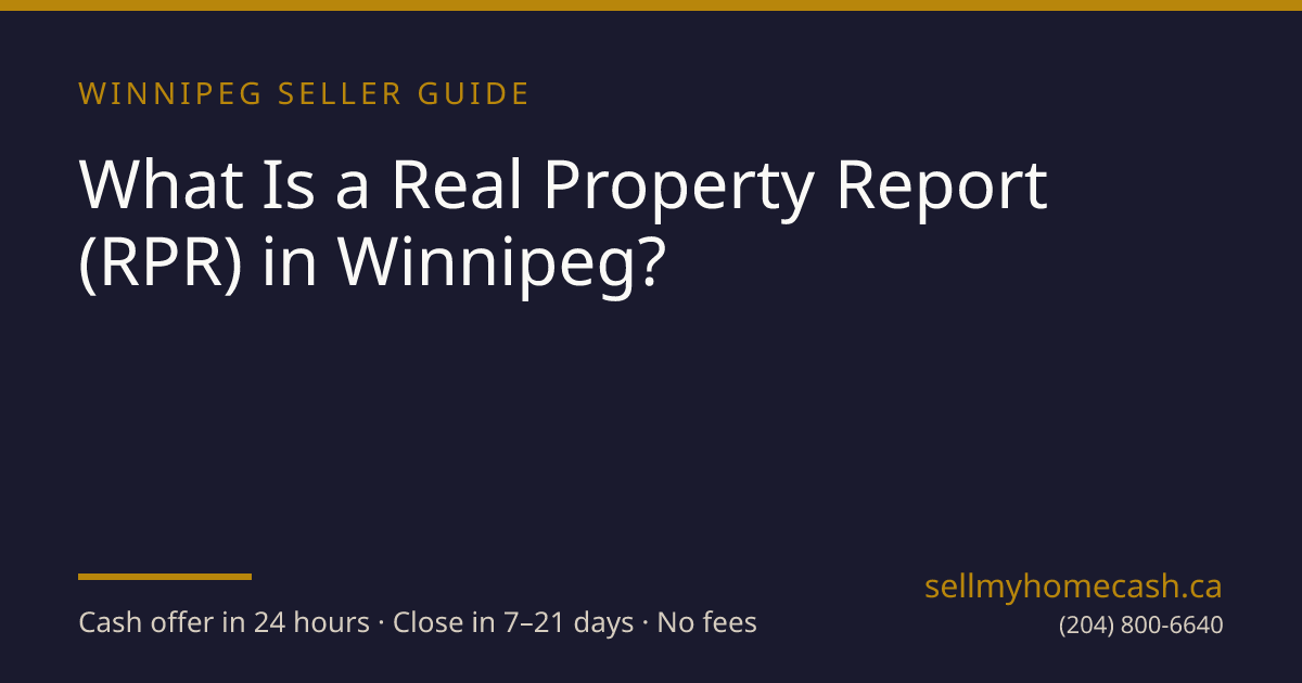 What Is a Real Property Report? | SellMyHomeCash.ca